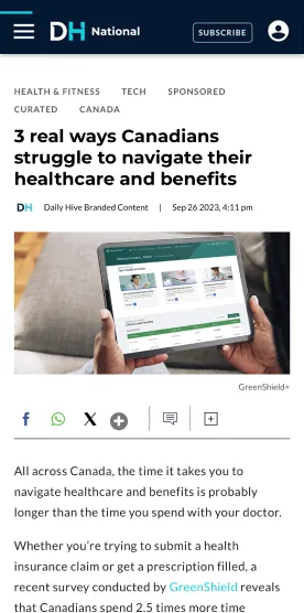 An example of branded content on DailyHive